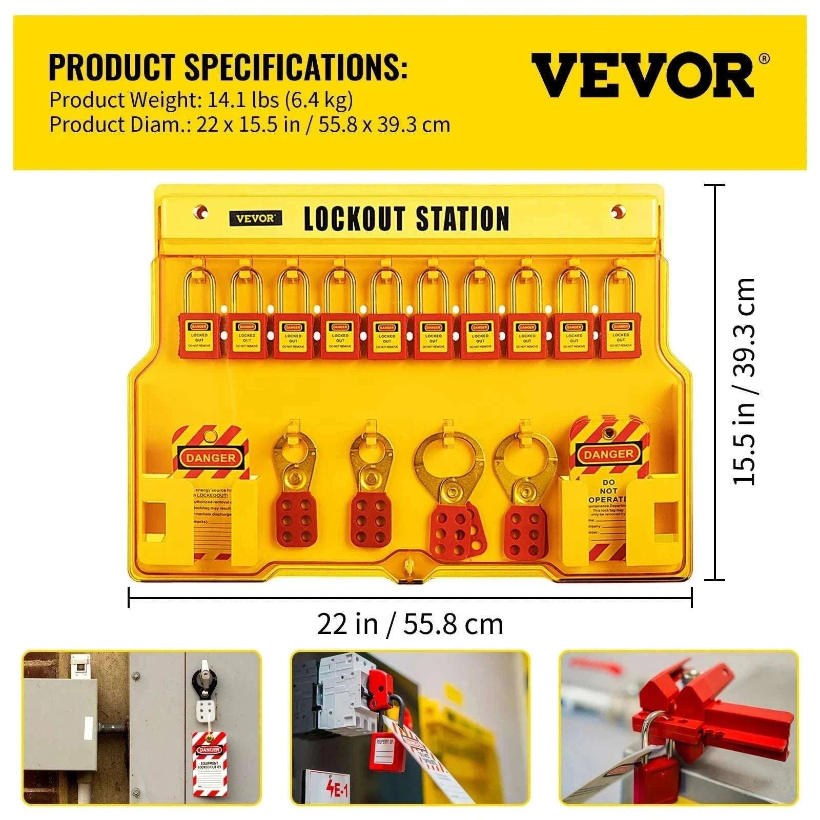 Lockout Tagout Kit Set with Padlocks, Hasps & Station (26–58 PCS)-42 PCS 1 Tool Box / United States