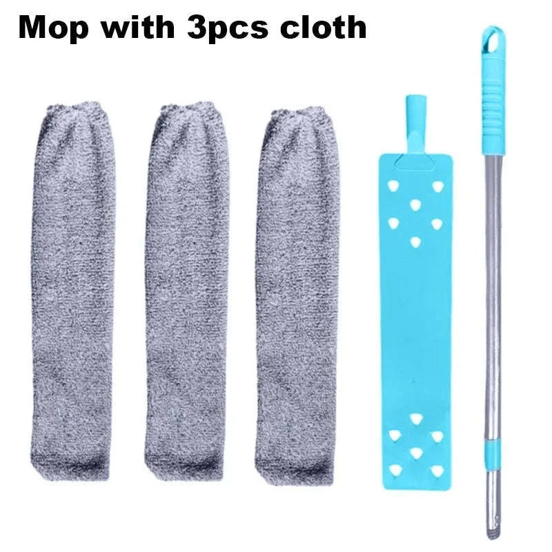 Long Handle Dust Mop Floor & Ceiling Cleaner-Mop with 2pcs cloth