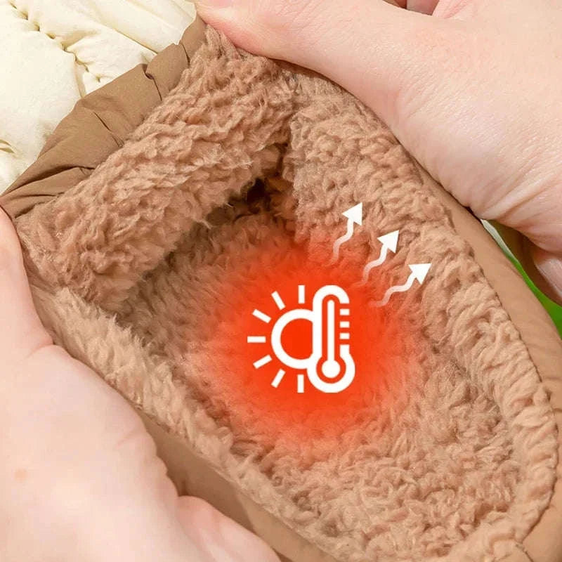 Long Plush Warm Winter Slippers for Cozy Outdoor Comfort-Green / 44-45 / China Mainland