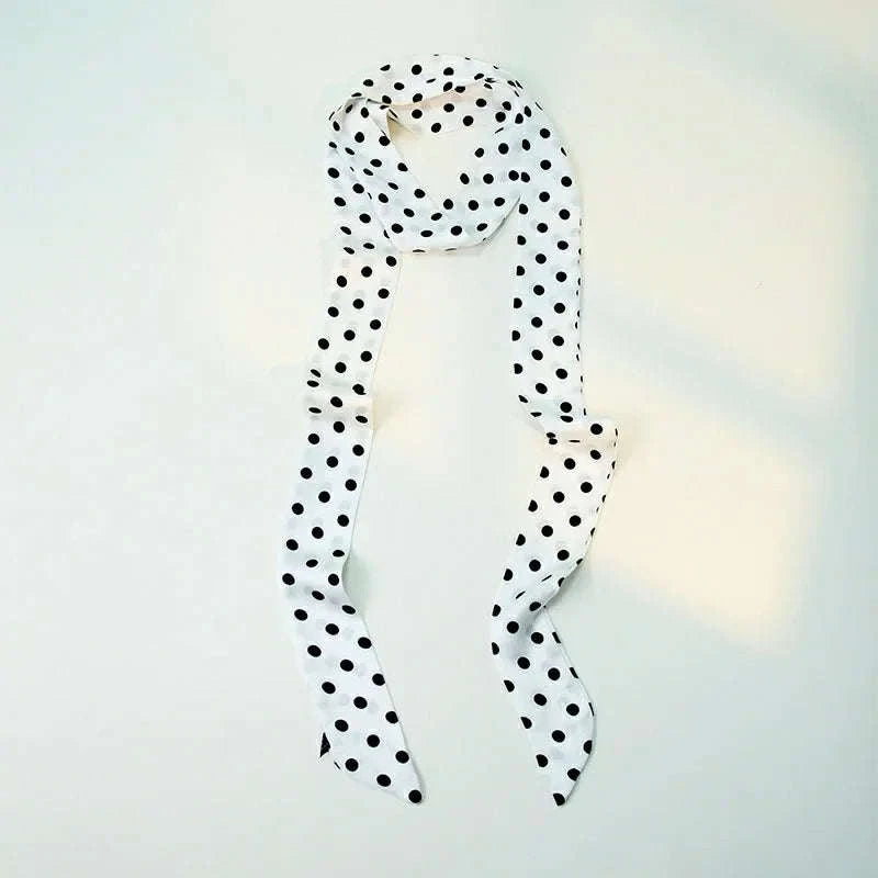 Long Polka Dot Ribbon Choker Necklace for Elegant Everyday Style-Style1