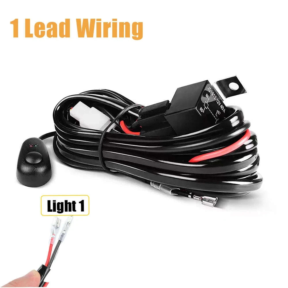 Long Range LED Work Light Bar 12-24V Amber Combo Beam-2 in 1 Wiring