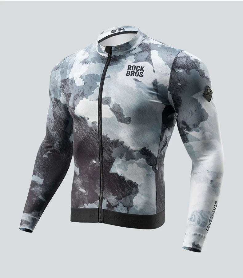 Long Sleeve Thermal Cycling Jersey for Cold Weather-YDWT008-1-a / Asian XL(EUR L)