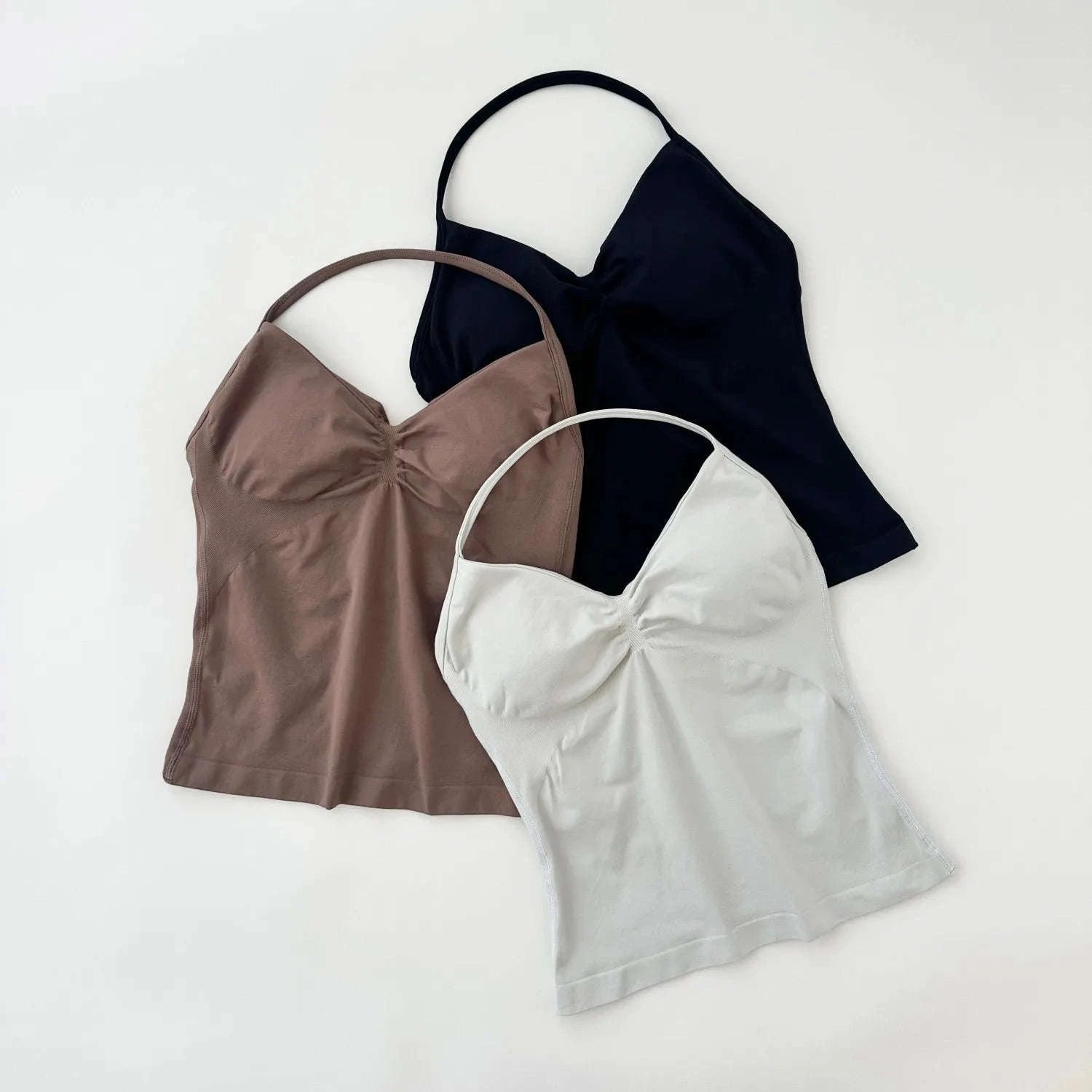 Longline Strappy Backless Gym Top with Built‑in Bra-Lavender / L