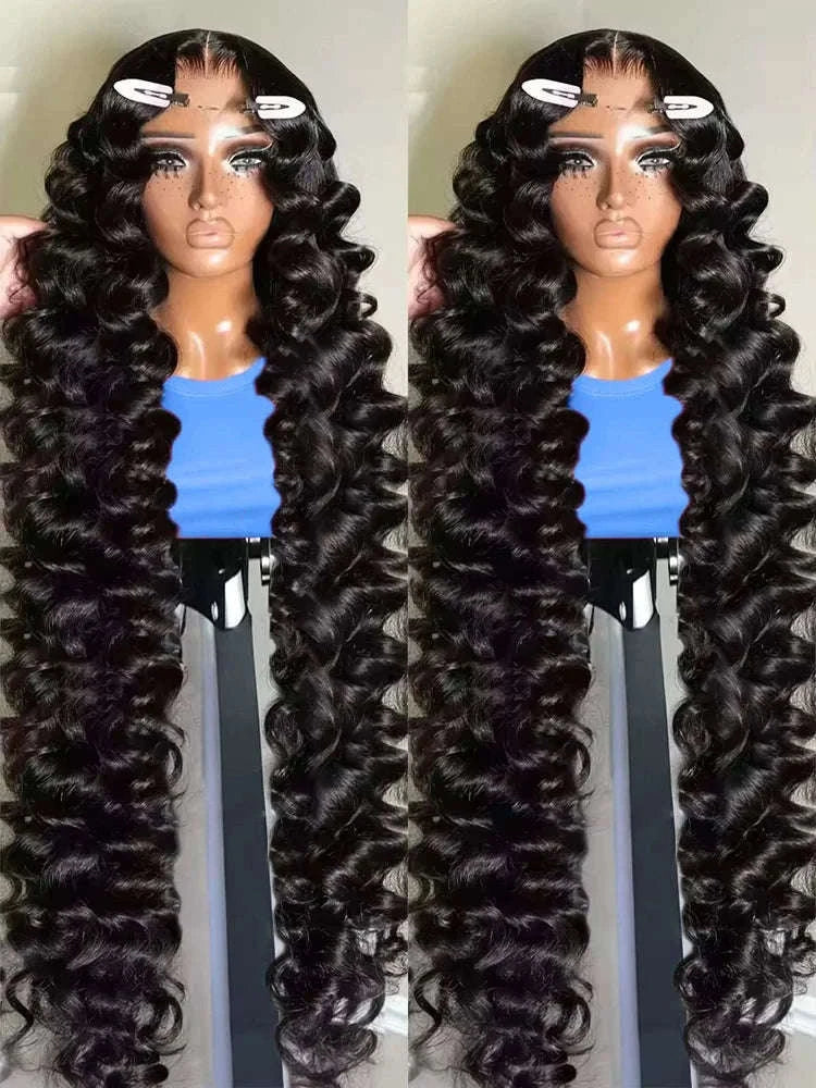 Loose Deep Wave HD Lace Frontal Human Hair Wig-13x6 HD Lace Wig / 220 Density / france|40inches