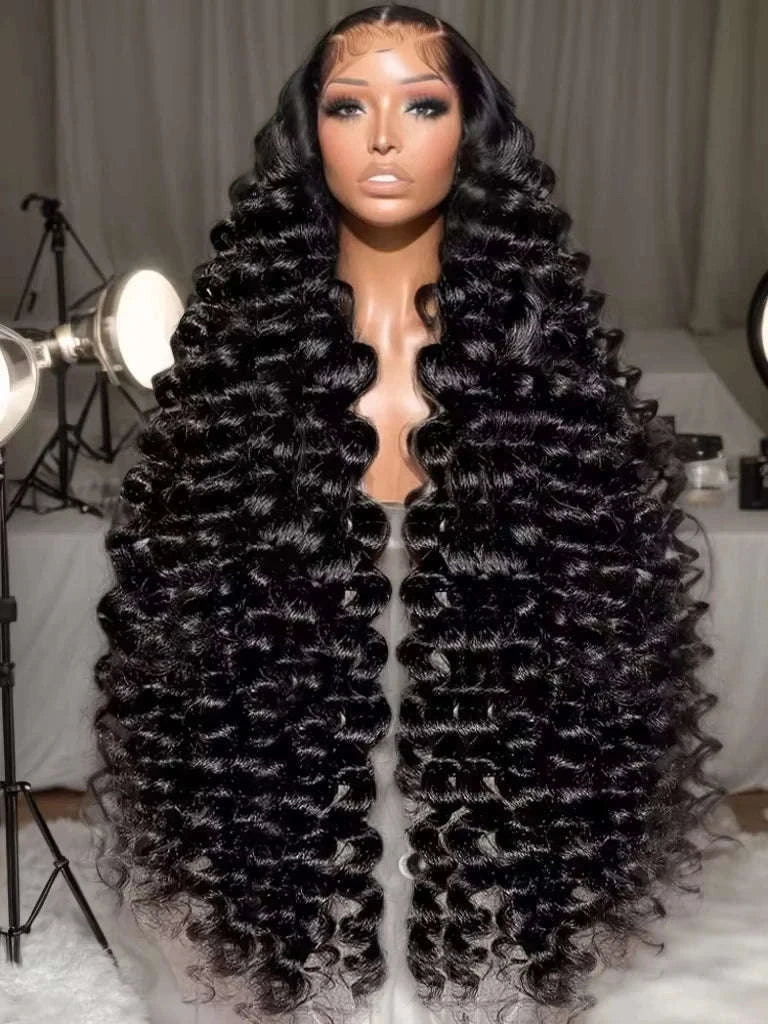 Loose Deep Wave HD Lace Frontal Human Hair Wig-13x6 HD Lace Wig / 220 Density / france|40inches