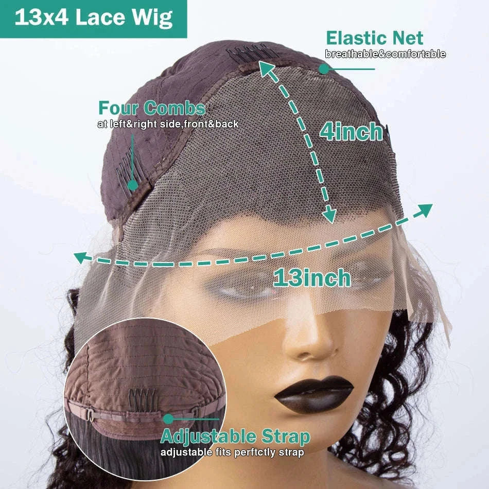 Loose Deep Wave HD Lace Frontal Human Hair Wig-13x6 HD Lace Wig / 220 Density / france|40inches
