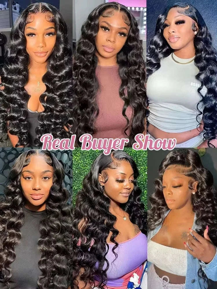Loose Deep Wave HD Lace Frontal Human Hair Wig-13x6 HD Lace Wig / 220 Density / france|40inches