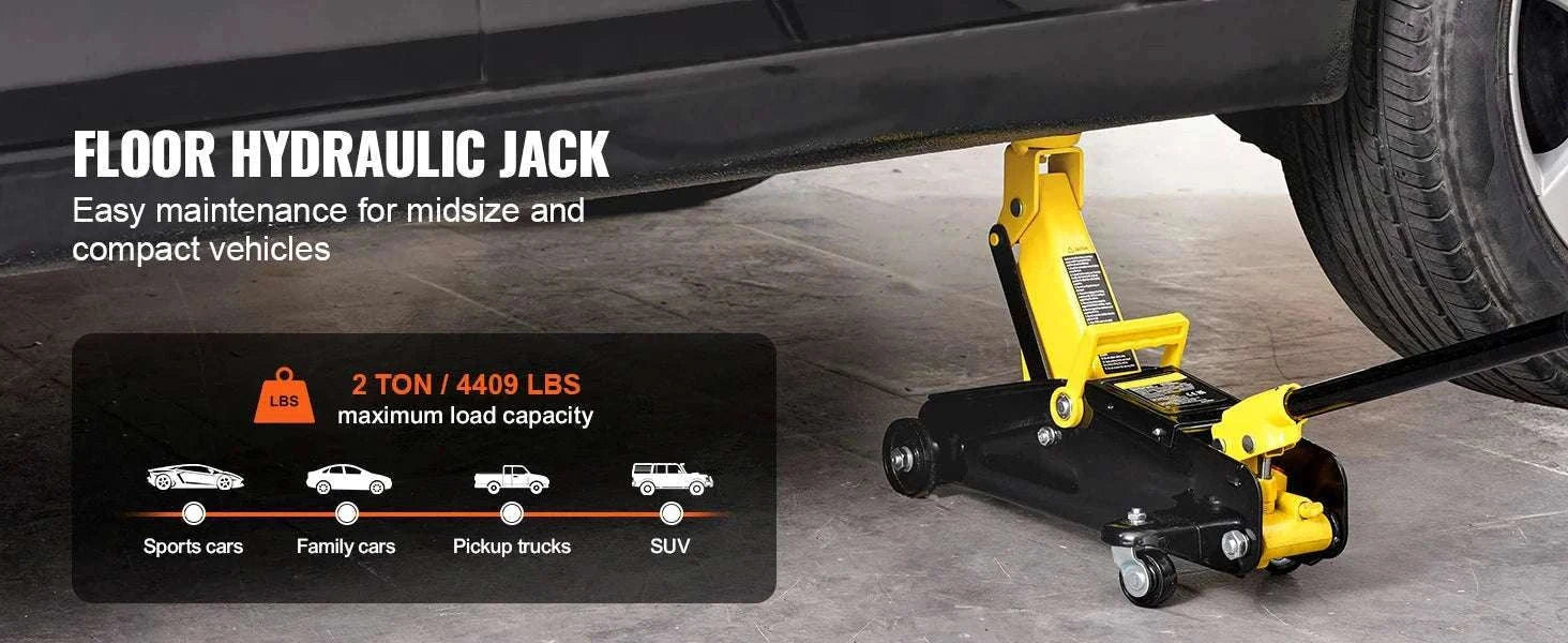 Low Profile 2 Ton Hydraulic Floor Jack for Cars and SUVs-2T / spain