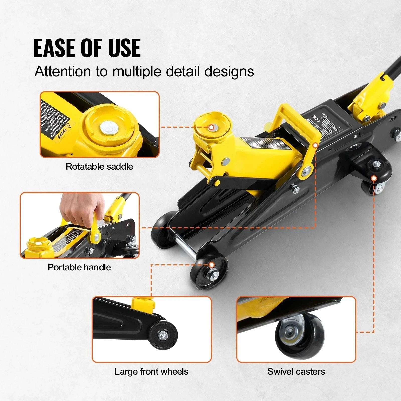 Low Profile 2 Ton Hydraulic Floor Jack for Cars and SUVs-2T / spain