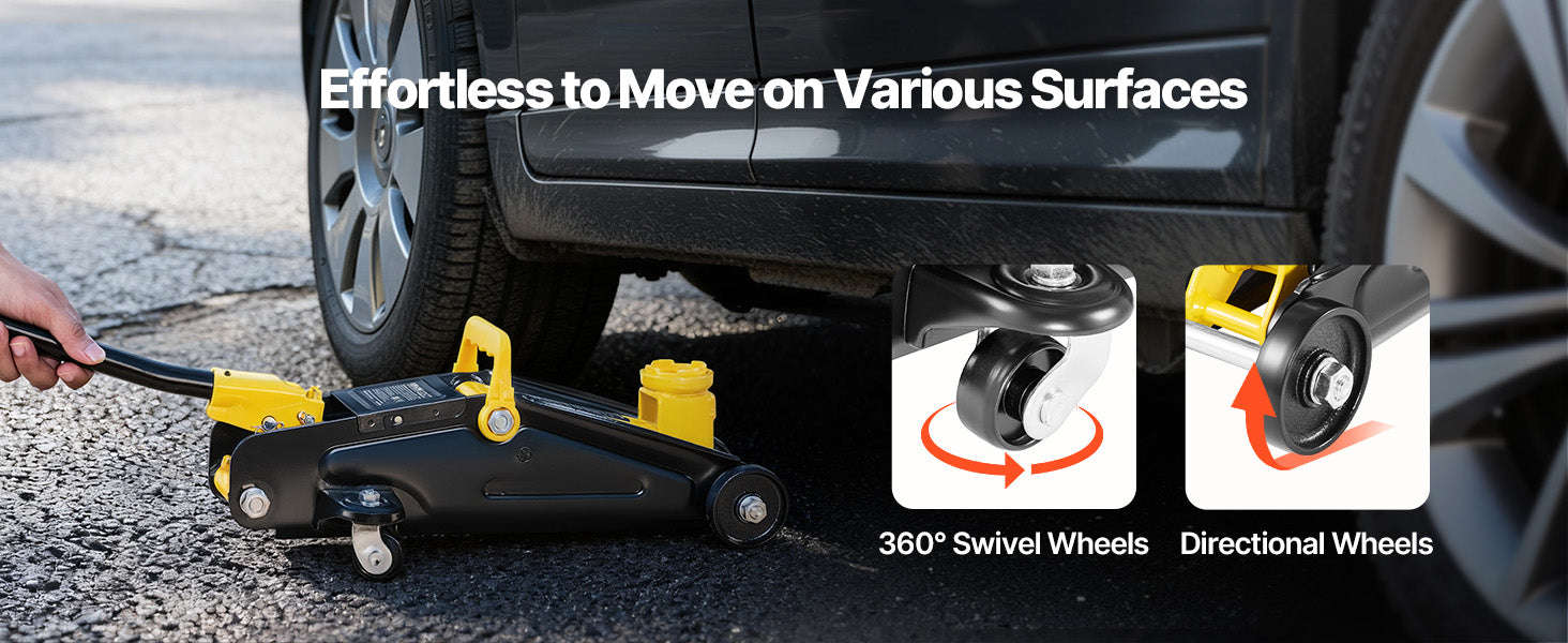 Low Profile Floor Jack with Stands, Steel Hydraulic Car Lift-2T / Canada