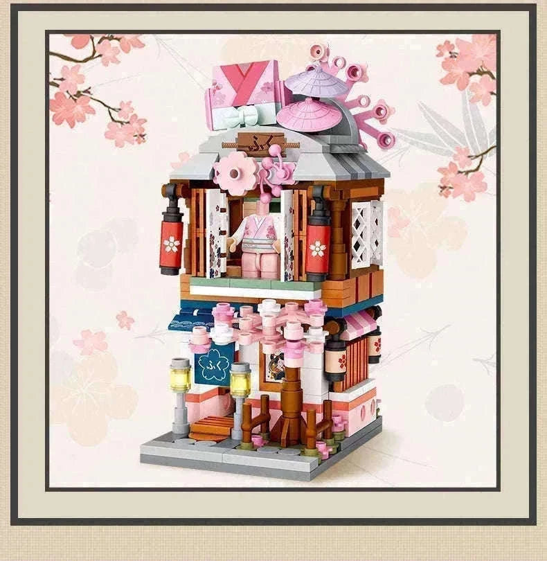 LOZ Mini Street View Japanese Shop Building Blocks Set-With box