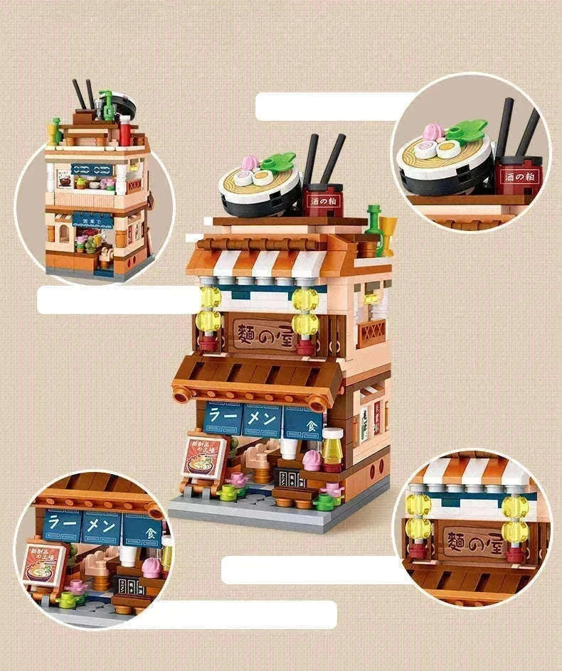 LOZ Mini Street View Japanese Shop Building Blocks Set-With box