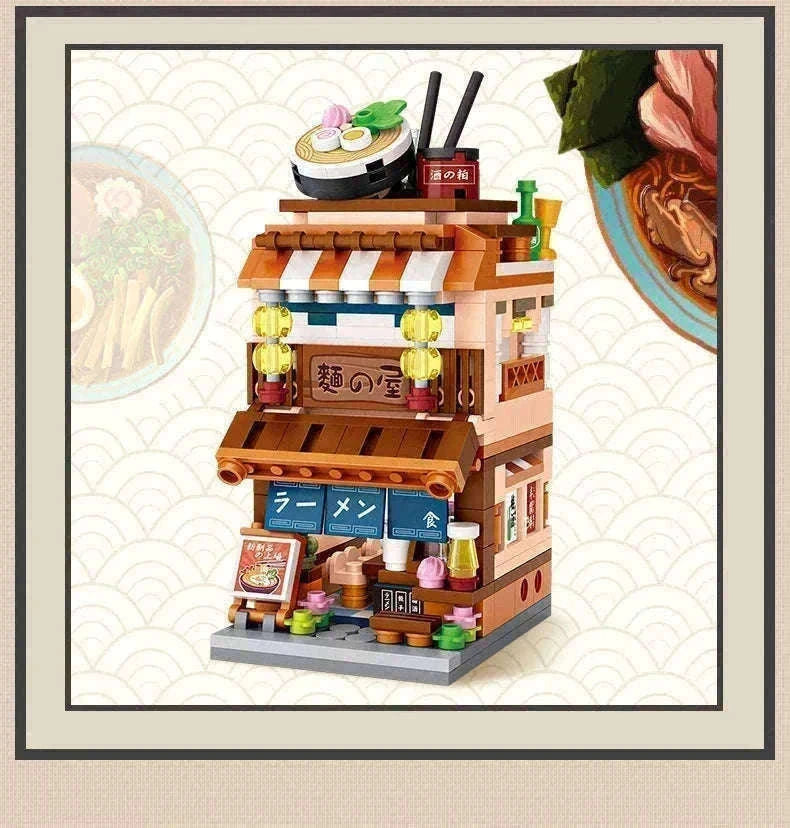 LOZ Mini Street View Japanese Shop Building Blocks Set-With box