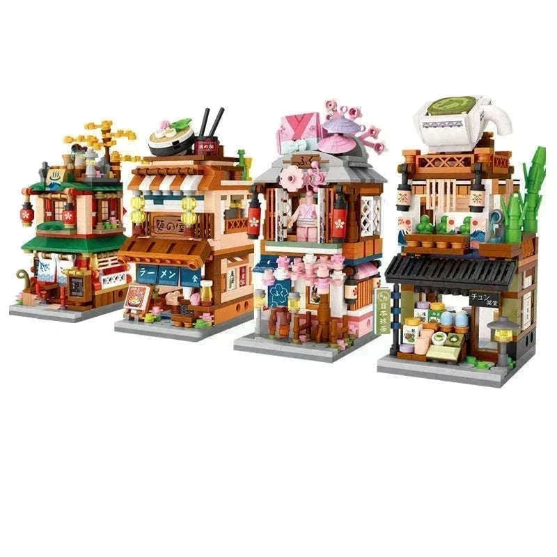 LOZ Mini Street View Japanese Shop Building Blocks Set-With box