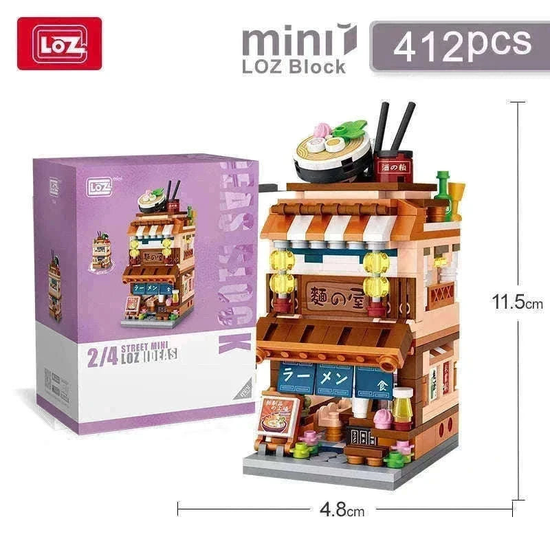 LOZ Mini Street View Japanese Shop Building Blocks Set-With box