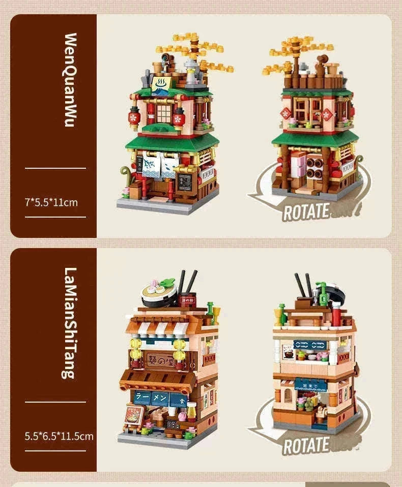 LOZ Mini Street View Japanese Shop Building Blocks Set-With box