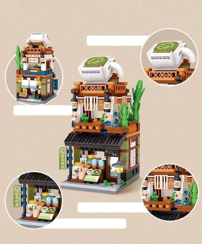 LOZ Mini Street View Japanese Shop Building Blocks Set-With box