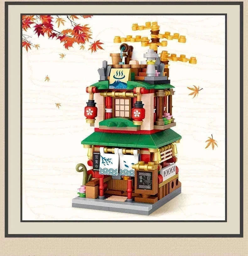 LOZ Mini Street View Japanese Shop Building Blocks Set-With box