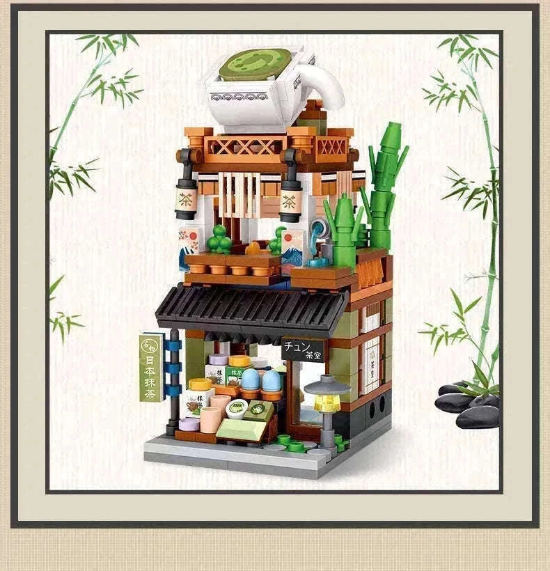 LOZ Mini Street View Japanese Shop Building Blocks Set-With box