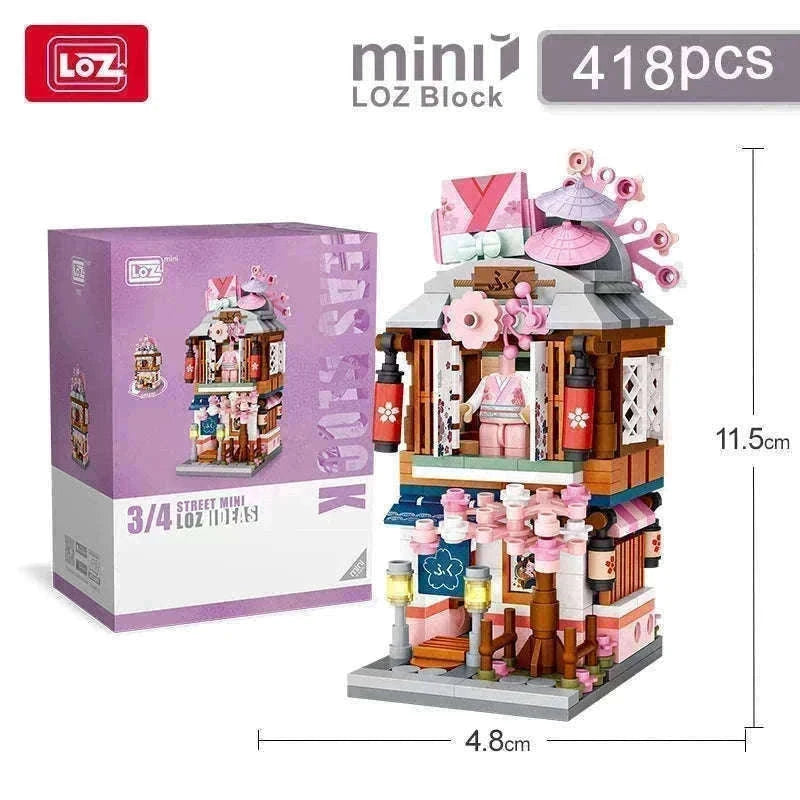 LOZ Mini Street View Japanese Shop Building Blocks Set-With box