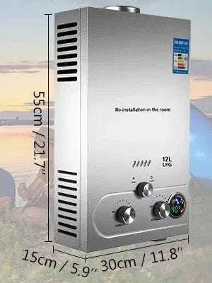 LPG Tankless Water Heater Portable Instant Gas Shower 6L–18L-10L 20KW / CZECH REPUBLIC