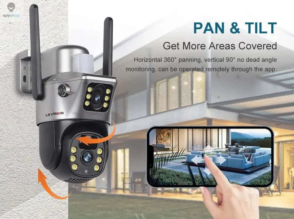 Solar Security Camera with 4G, Dual 4MP Lenses and Color Night Vision