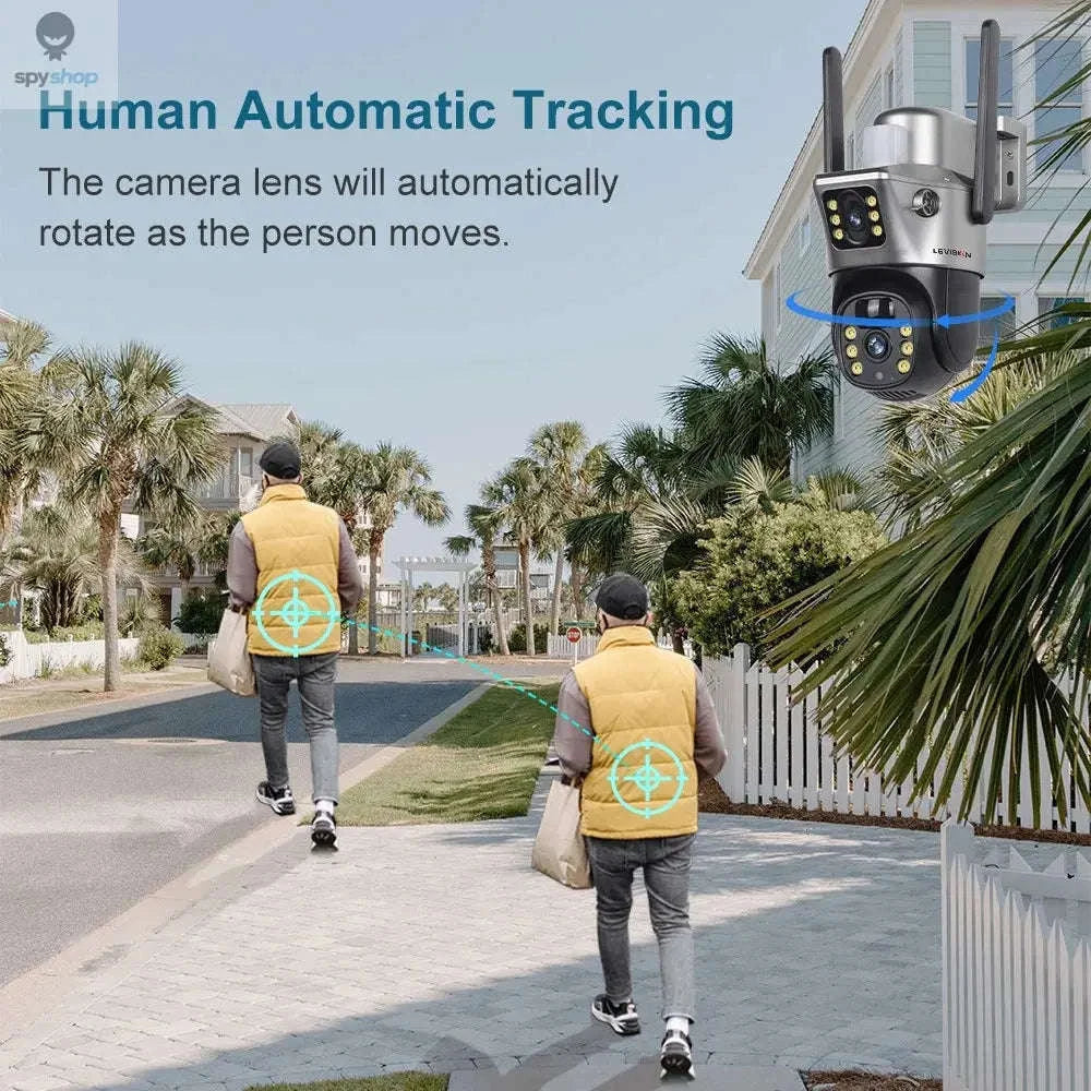 LS VISION Solar Security Camera – 4G Connectivity, Dual 4MP Lenses, Full‑Color Night Vision-WiFi Cam Add 32G / CHINA