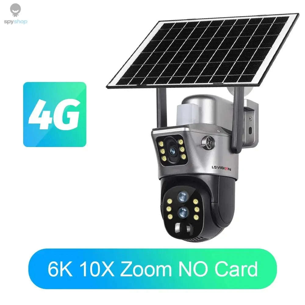 Solar Security Camera with 4G, Dual 4MP Lenses and Color Night Vision