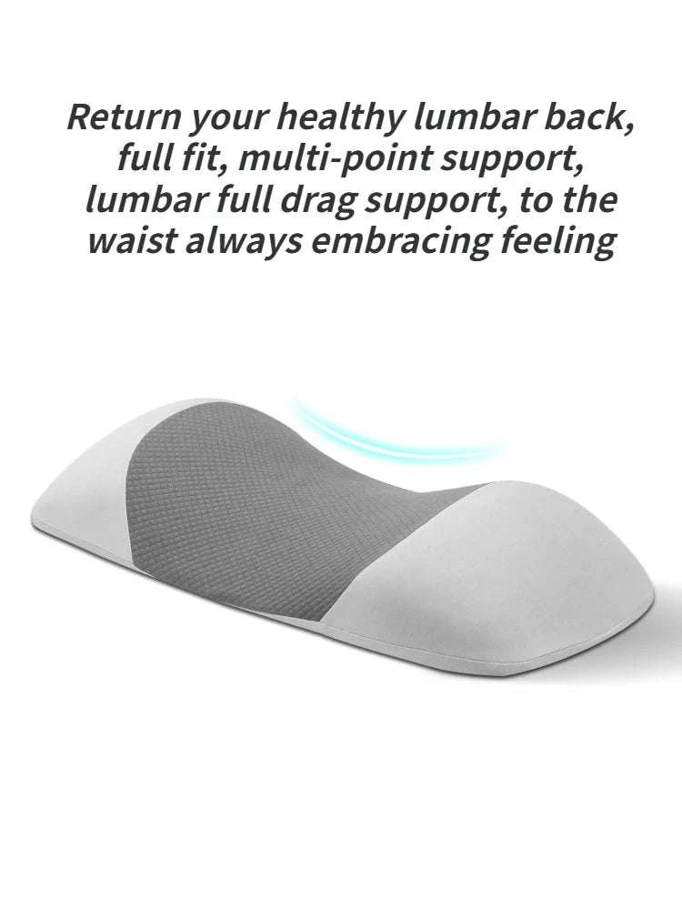 Lumbar Support Pillow – Ergonomic Memory Foam Cushion for Back Comfort-Gray / 55X26X11CM