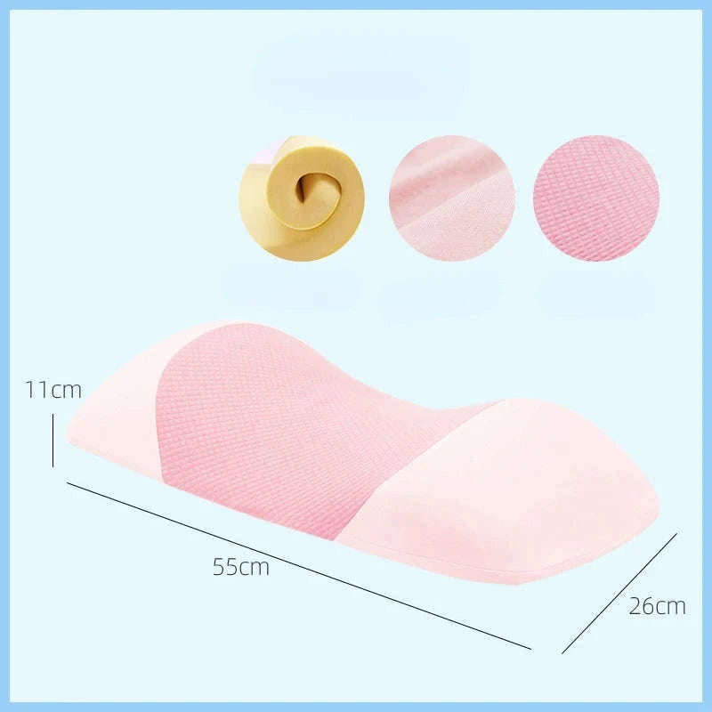 Lumbar Support Pillow – Ergonomic Memory Foam Cushion for Back Comfort-Gray / 55X26X11CM