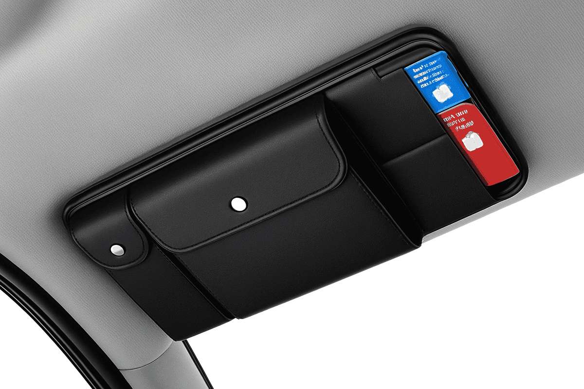 Luxury Car Sun Visor Organizer Multi-Pocket Storage Bag-1pc