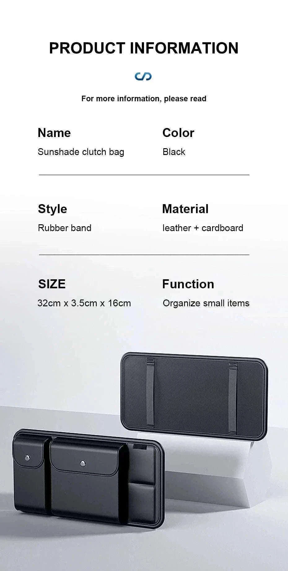 Luxury Car Sun Visor Organizer Multi-Pocket Storage Bag-1pc