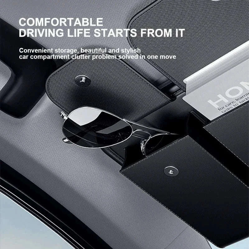 Luxury Car Sun Visor Organizer Multi-Pocket Storage Bag-1pc