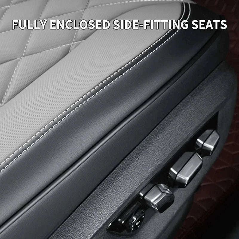 Luxury Full-Wrapped Car Seat Cover-gray rear x1