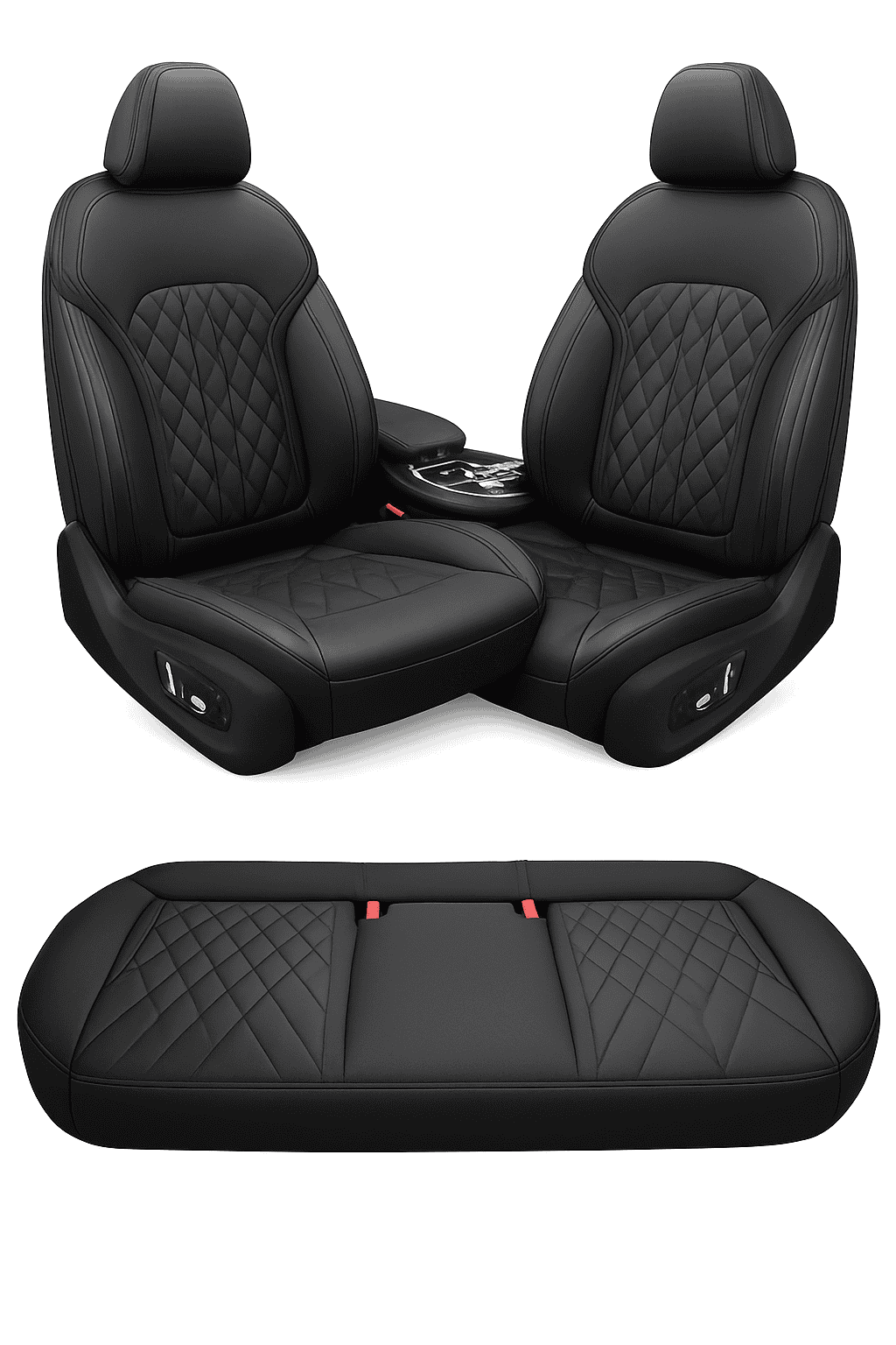 Luxury Full-Wrapped Car Seat Cover-gray rear x1