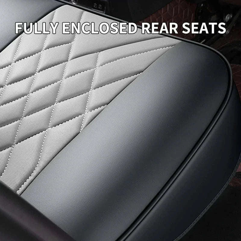 Luxury Full-Wrapped Car Seat Cover-gray rear x1