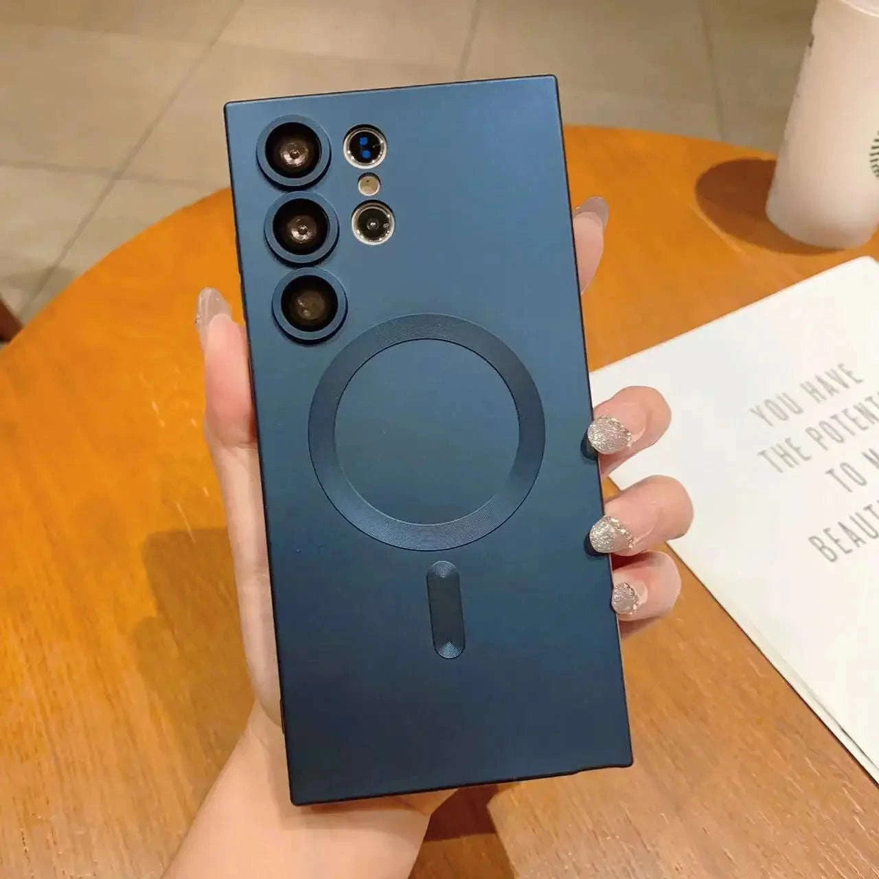 Luxury MagSafe Magnetic Case for Samsung Galaxy-White / For Samsung S20Plus