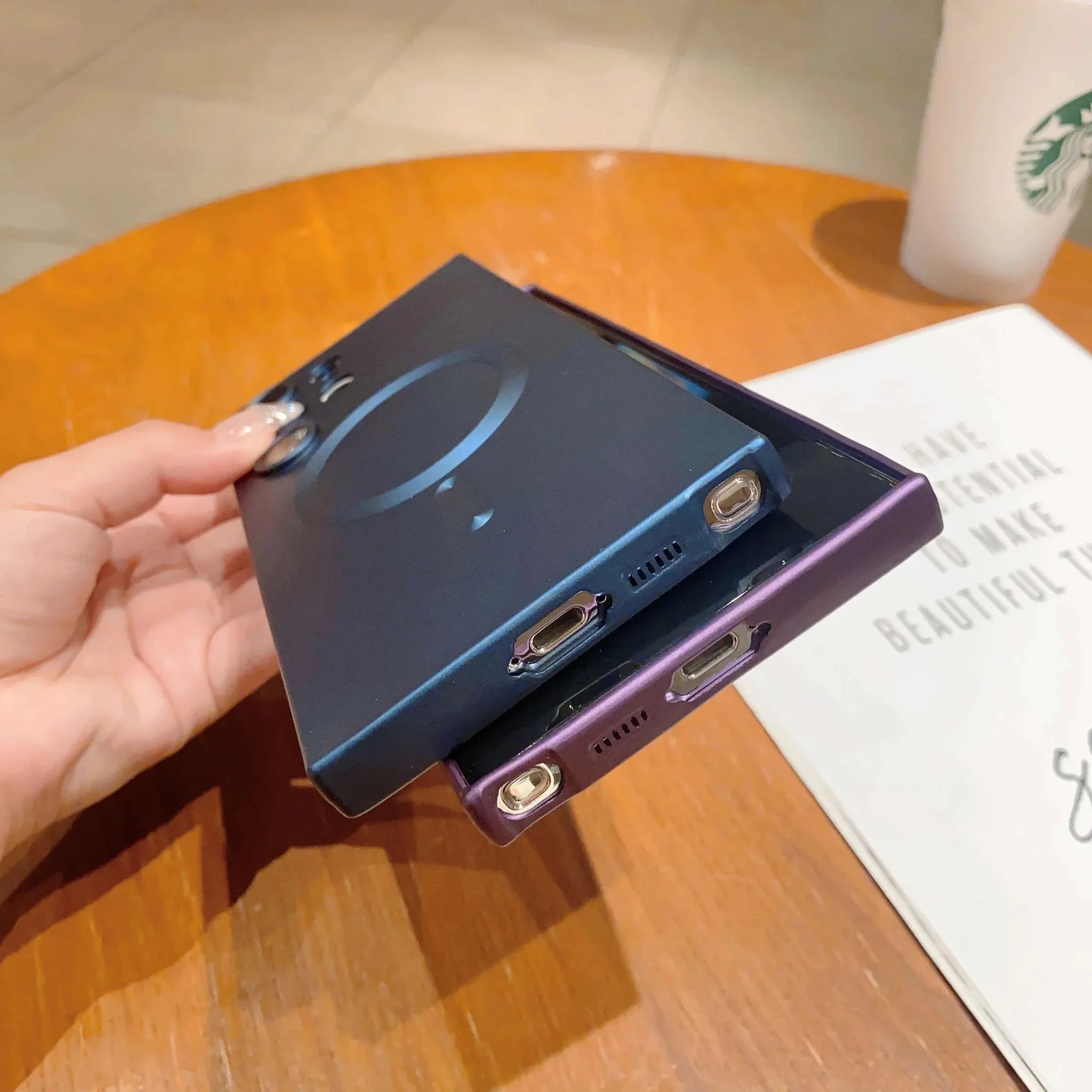 Luxury MagSafe Magnetic Case for Samsung Galaxy-White / For Samsung S20Plus