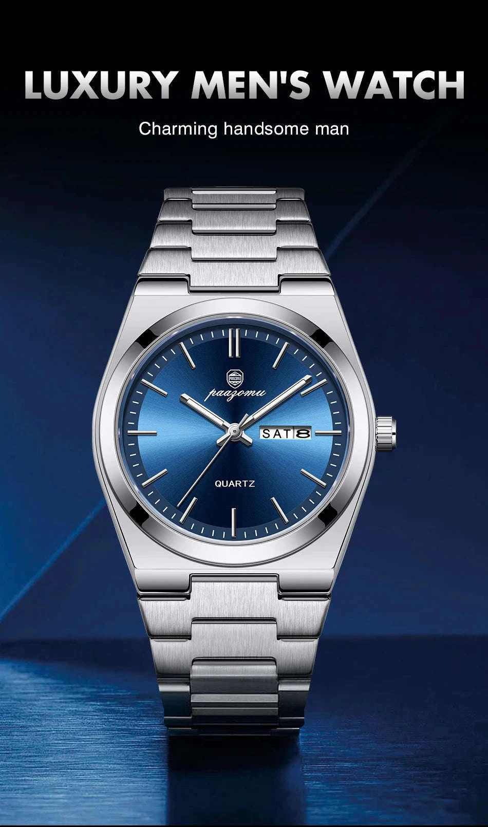Luxury Sport Quartz Watch for Men-Gold Gold