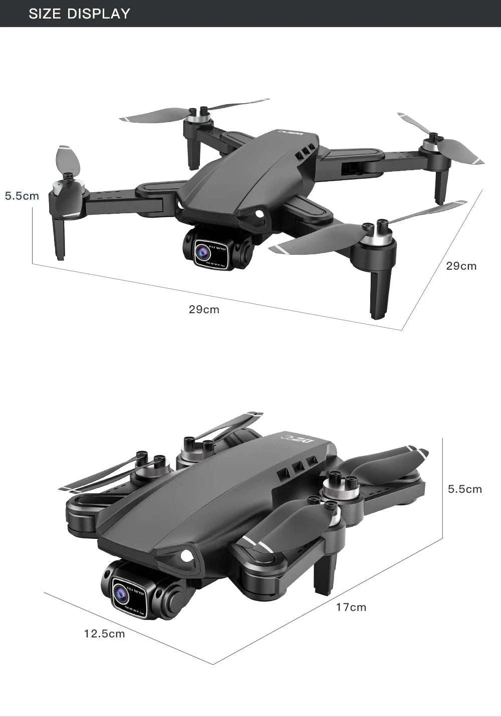 LYZRC L900 PRO SE Brushless GPS 4K Drone-SE Black 2 BATT FB