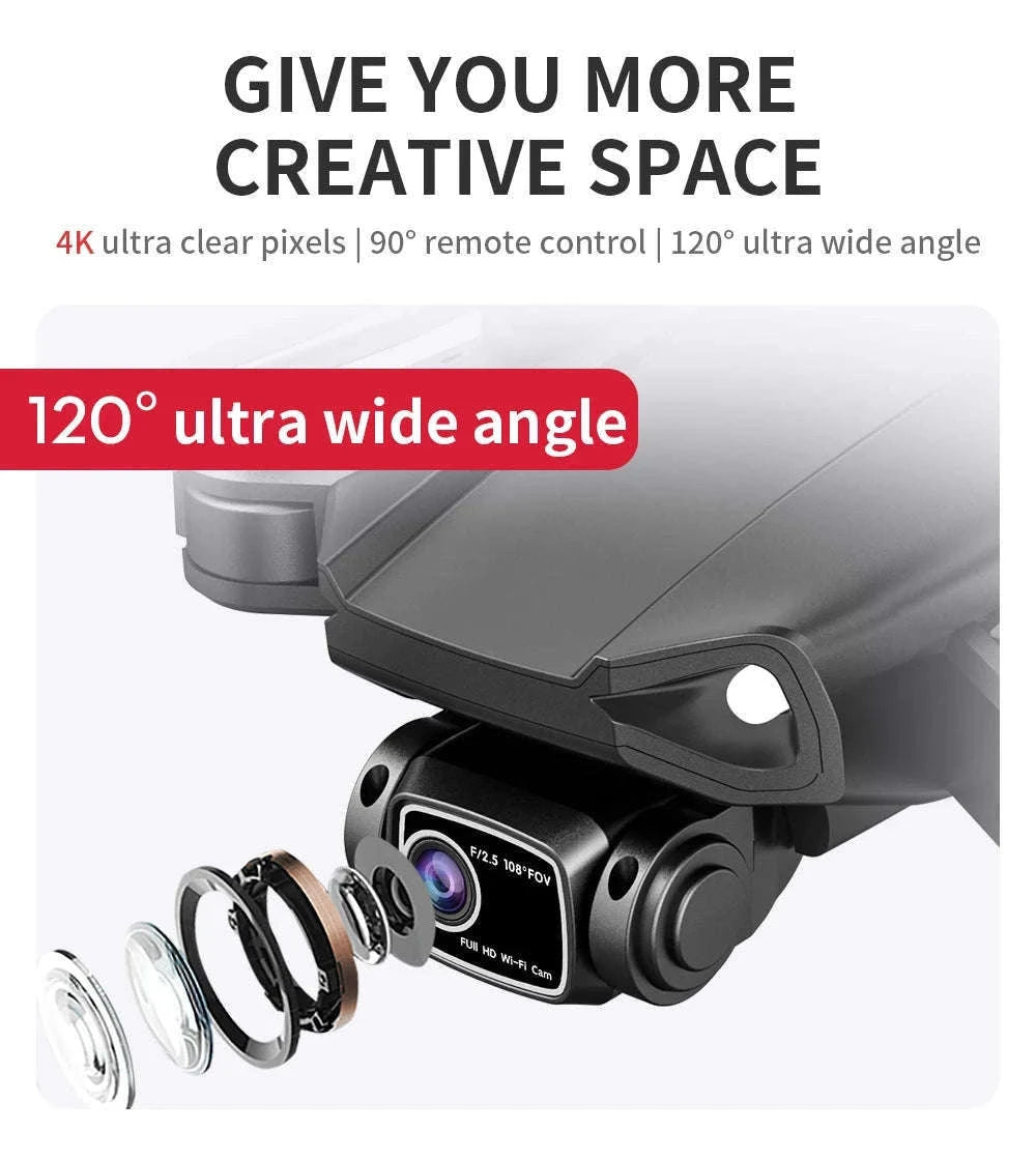 LYZRC L900 PRO SE GPS 4K Brushless Foldable Drone-SE Black 2 BATT FB