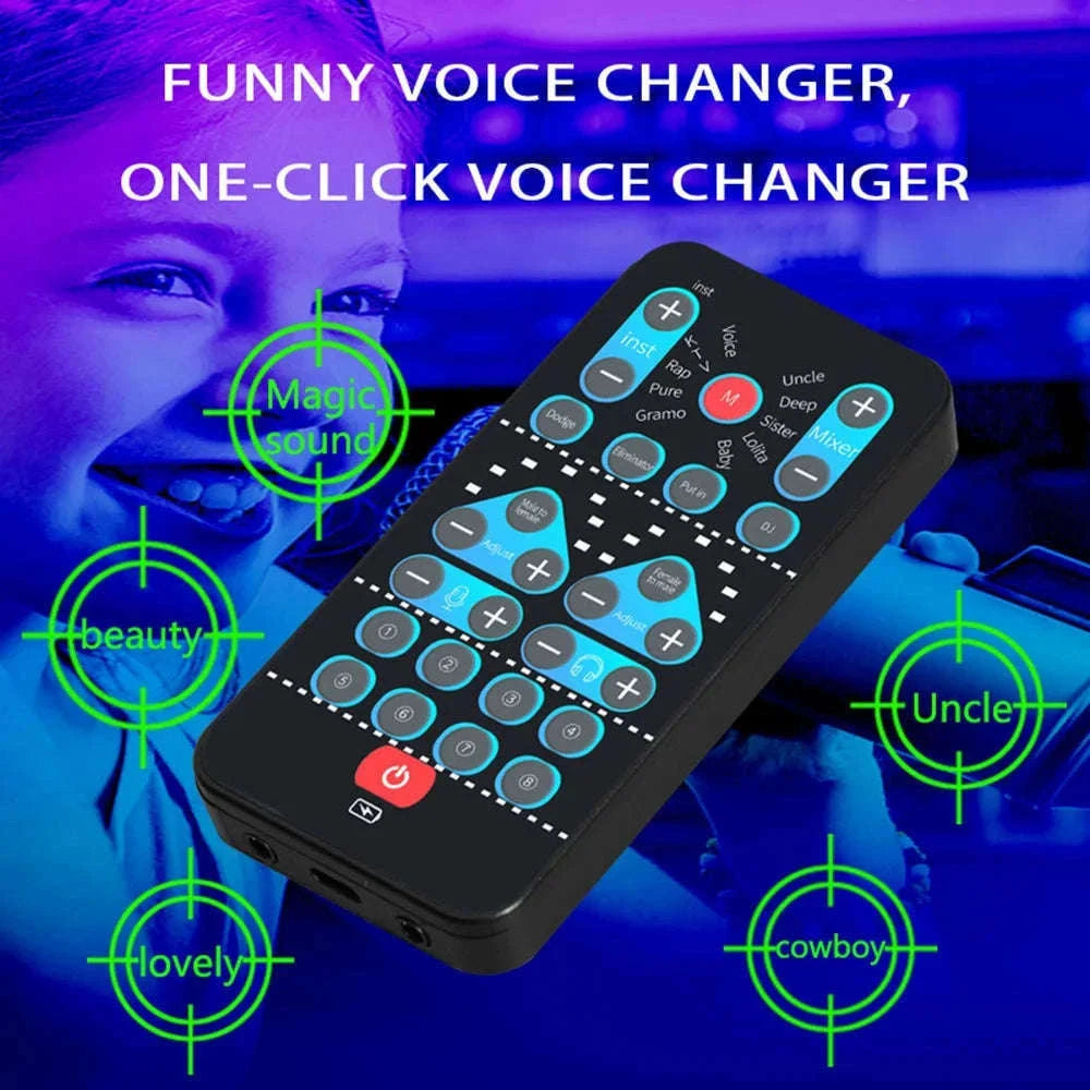 M10 Voice Changer Device with Karaoke and Multi-Voice Effects-M10