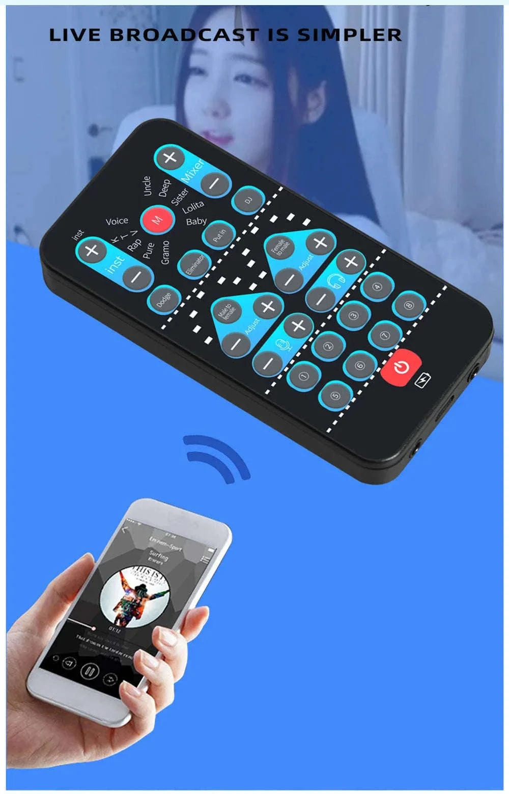 M10 Voice Changer Device with Karaoke and Multi-Voice Effects-M10