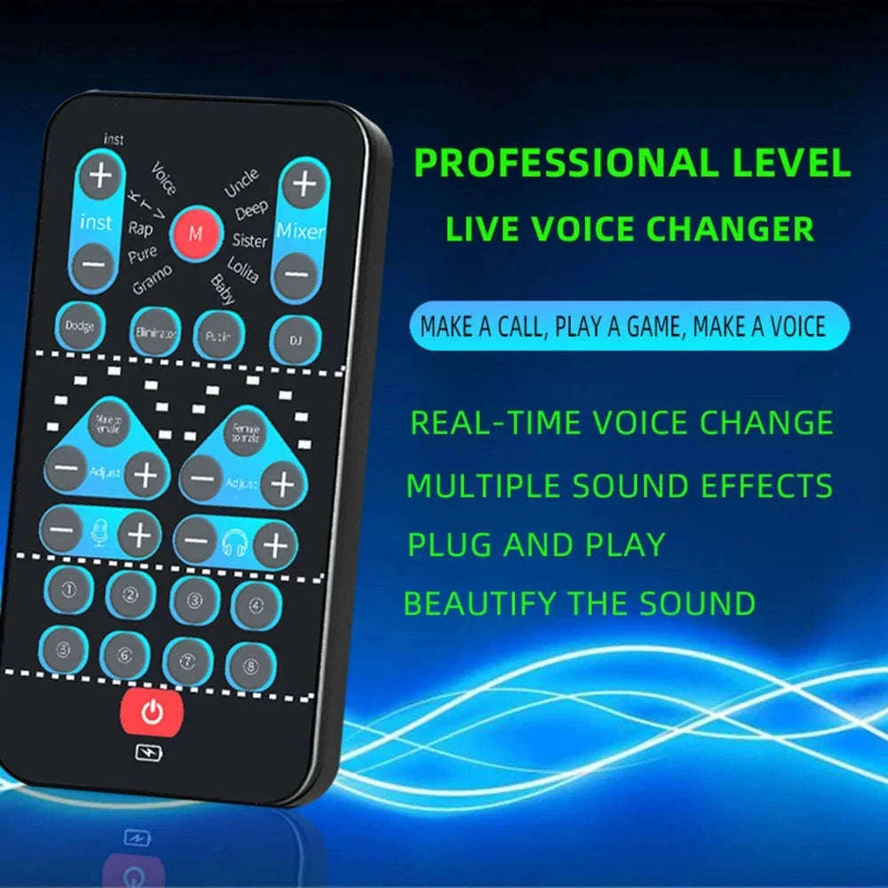 M10 Voice Changer Device with Karaoke and Multi-Voice Effects-M10