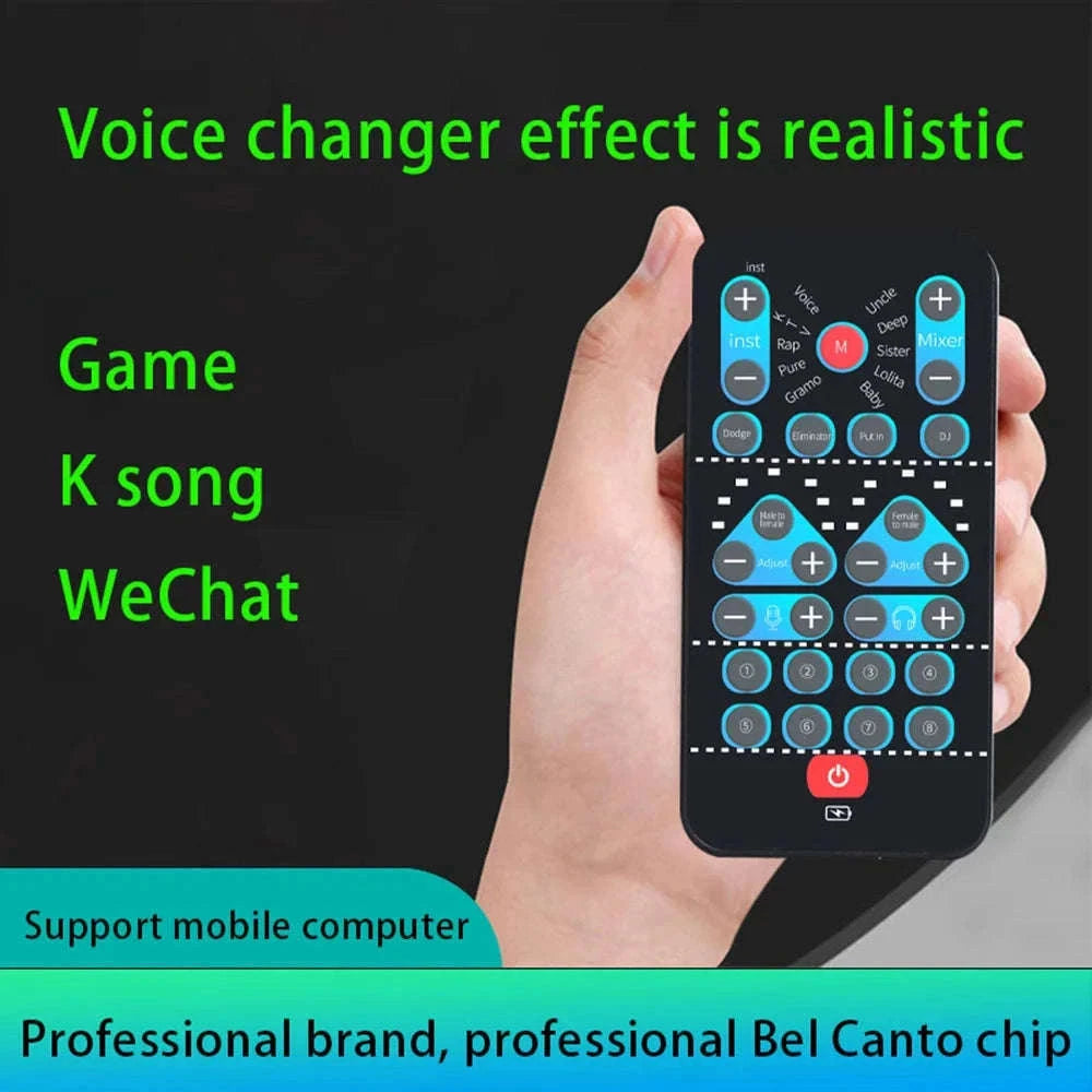M10 Voice Changer Device with Karaoke and Multi-Voice Effects-M10