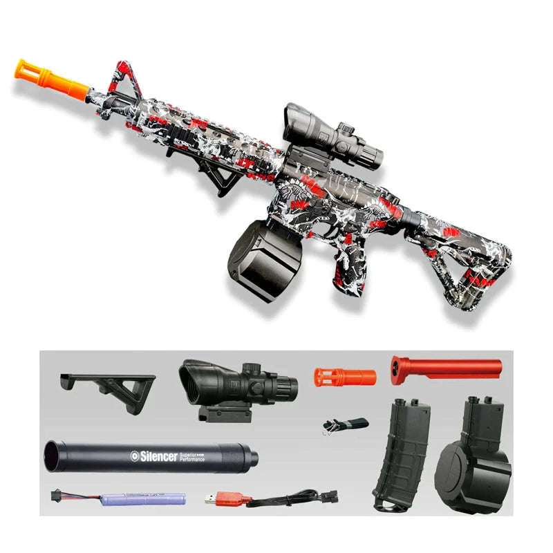 M416 Electric Gel Blaster Toy for Outdoor Adventure-Blue