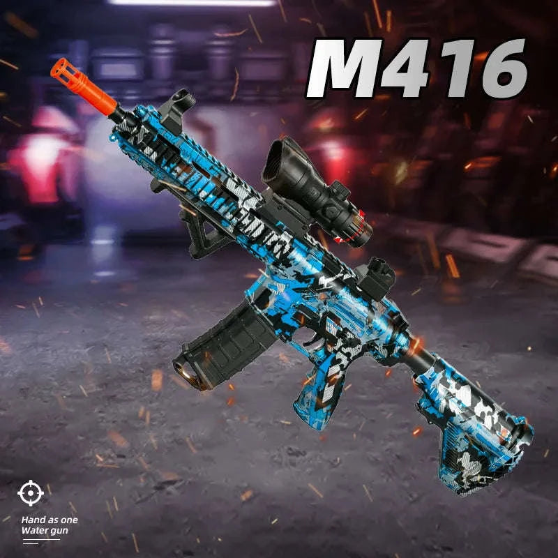 M416 Electric Gel Blaster Toy for Outdoor Adventure-Blue