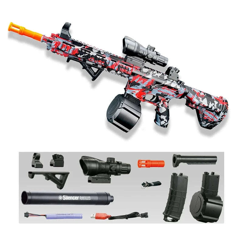 M416 Electric Gel Blaster Toy for Outdoor Adventure-Blue