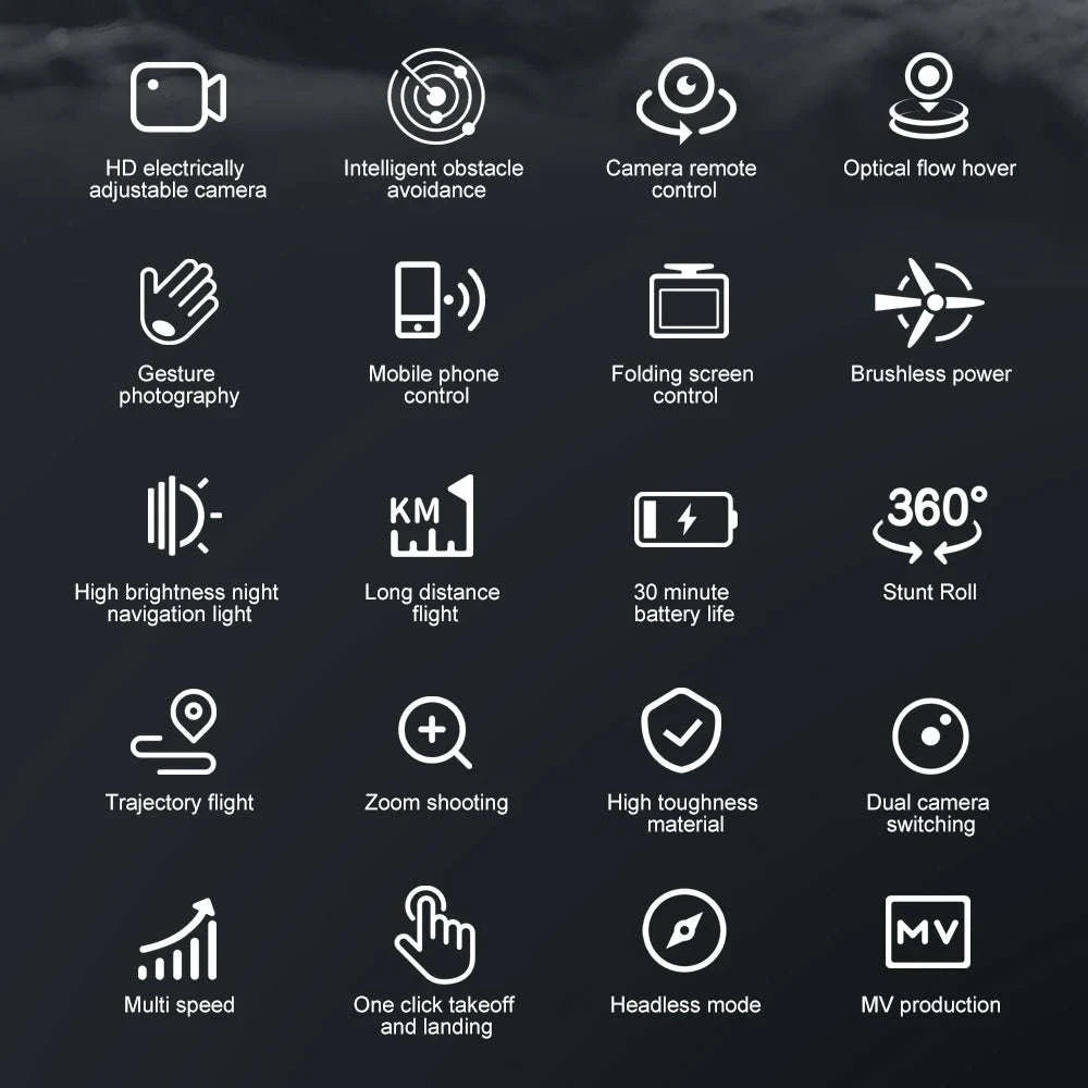 M66 Drone Folding Camera Quadcopter-M66-Grey