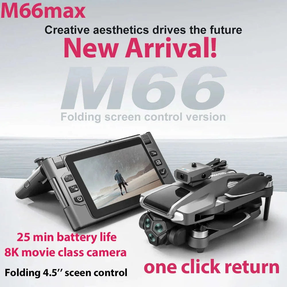 M66 Drone Folding Camera Quadcopter-M66-Grey